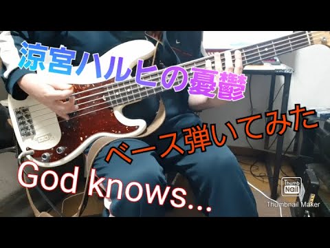 God knows...ベース弾いてみた【涼宮ハルヒの憂鬱】