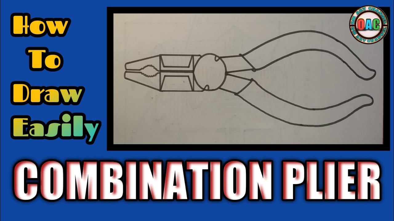 Aggregate more than 59 combination plier sketch latest