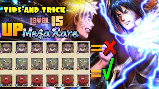 nxb nv : tips and trick up megarare level max | naruto x boruto ninja voltage