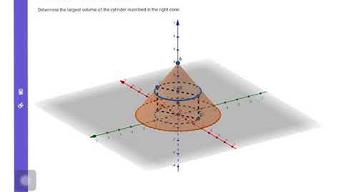 Optimization cylinder inscribed in a fixed cone.