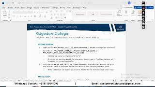 New Perspectives Access 2019 | Module 1: SAM Project 1b Ridgedale College