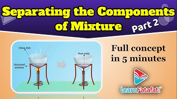 Class 9 Science Chapter 2 Is Matter Around Us Pure? - Separating the Components of Mixture Part 2