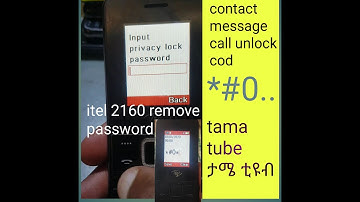itel 2160 Without PC unlock  mobile security code itel it2160 password remove no pc💻🖥 20220