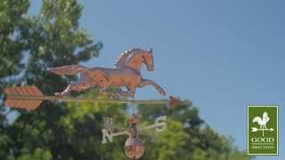 Good Directions 623PA Patchen Horse with Arrow Weathervane - Polished Copper