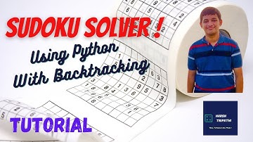 SUDOKU SOLVER | PYTHON | BACKTRACKING | TUTORIAL