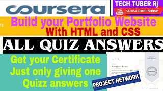 Build Your Portfolio Website with HTML and CSS Course Answers Of Coursera | Coursera Quiz Answers