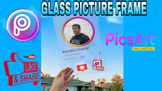 YOUTUBE GLASS FRAME PHOTO EDITING | PICSART TUTORIAL | ELOI CUTTIEFY screenshot 5