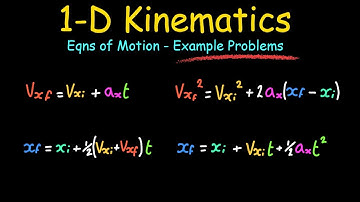 1D Kinematics - Example Problems (Eqns of Motion)