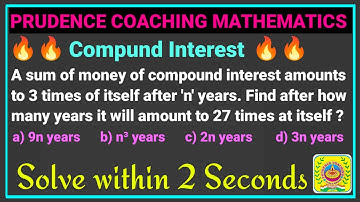 A sum amounts to 3 times of itself at CI after 