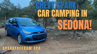 Visiting Sedona Arizona in my Chevy Spark car camper!