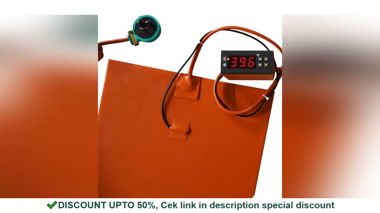 110V/220V Silicone Rubber Heating Pads Electric Heater Plate Mat 3M Adhesive Backing Digital