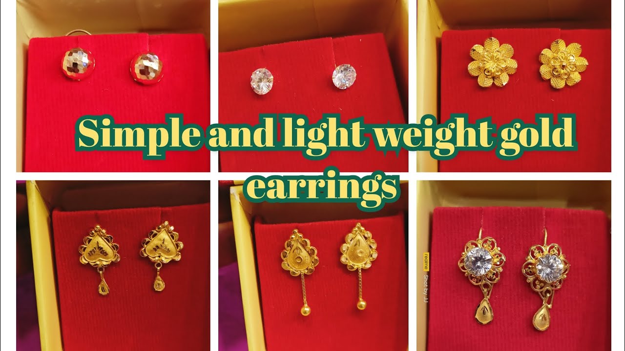 Update more than 227 light weight gold earrings design