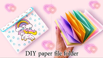 DIY paper file folder,/ how to make unicorn paper folder craft/DIY paper organizer/easy paper craft