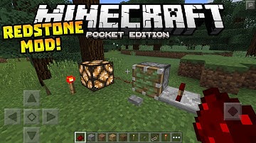 REDSTONE in MCPE!!! - Redstone Mod in 0.12.1 - Minecraft PE (Pocket Edition)