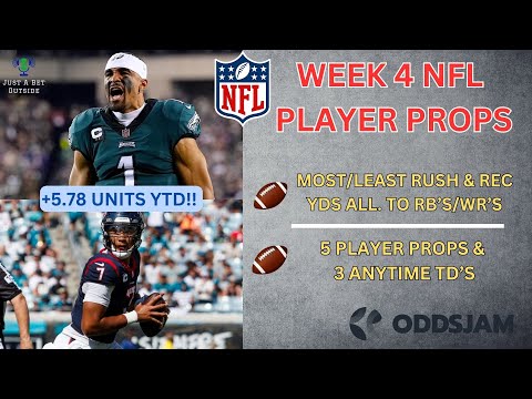 The 5 best NFL prop bets for Week 4