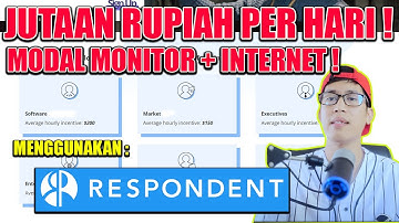 JUTAAN/HARI HANYA MODAL MONITOR + INTERNET, CARA MENGHASILKAN UANG DARI INTERNET MELALUI RESPONDENT