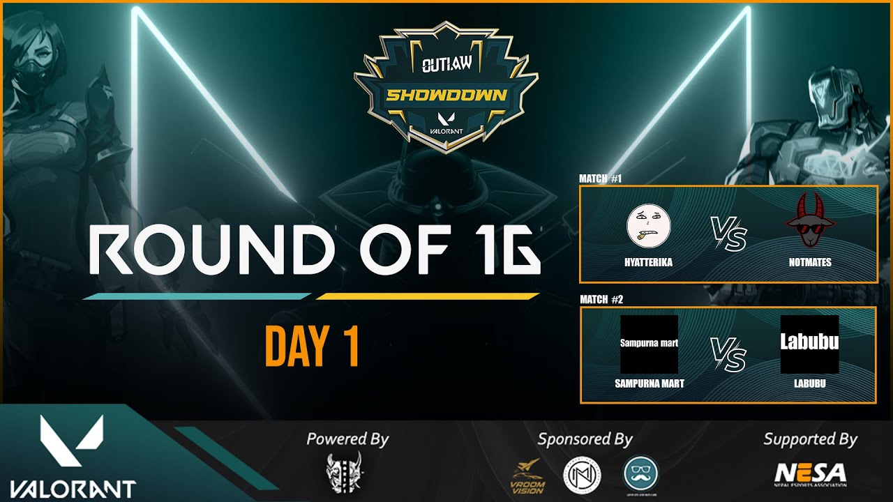 Outlaw Valorant Showdown 2025 | Season 1 – Round of 16 Day 1 | Valorant Live