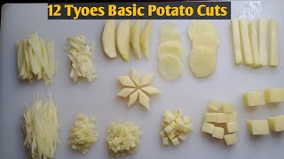 Basic potato cuts | All types of potato cutting #knifeskills