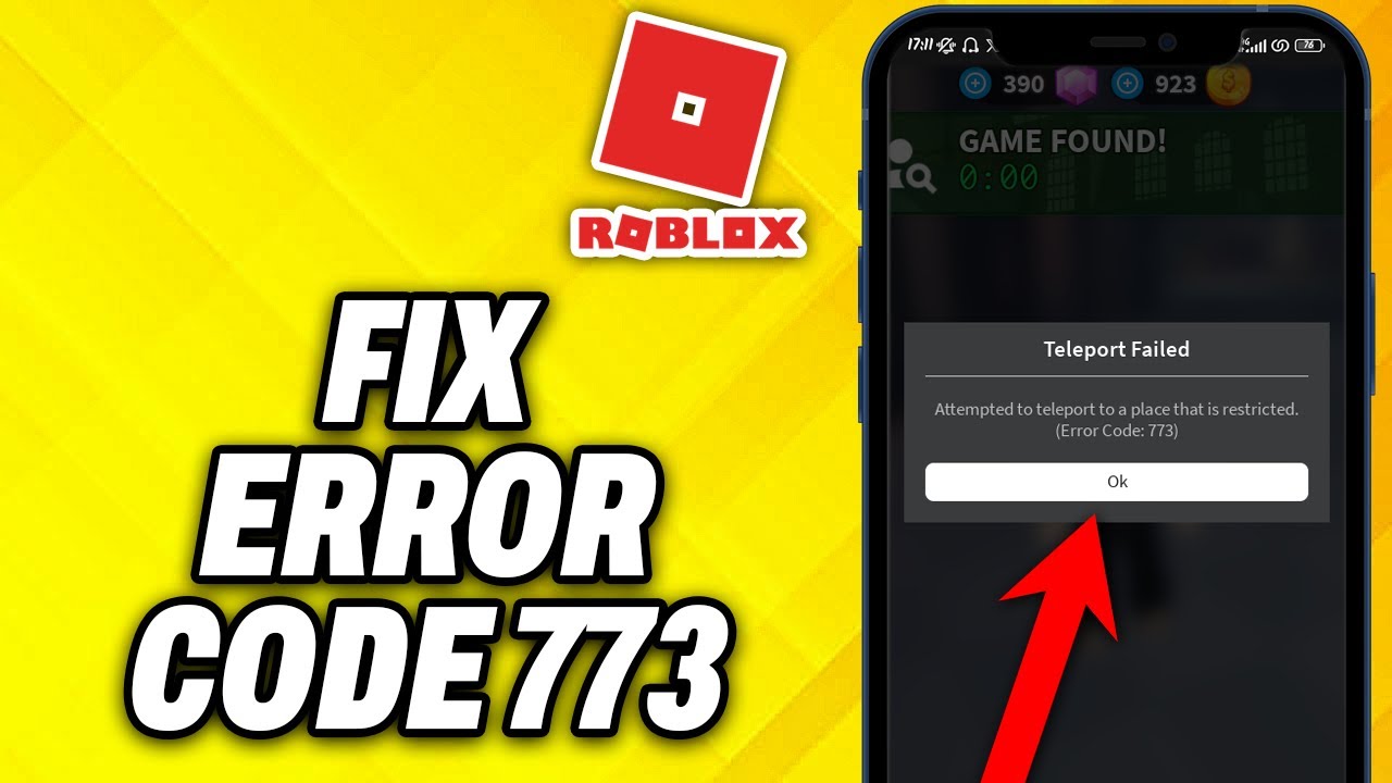 How To Fix Roblox Error Code 773 (2025) - YouTube