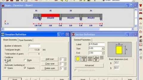 Design of beams using Robot Millennium  V15.