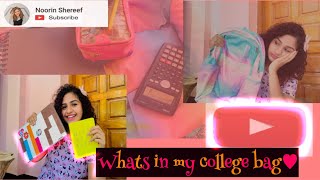 Norin Sheriff- Whats In My College Bag