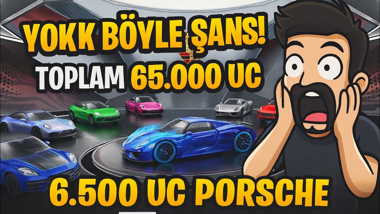 65.000 UC'LİK PORSCHE AÇILIMI | İNANILMAZ ŞANS | AMA BATTIK | PUBG Mobile