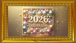 Framed TV Art - Happy New Year 2026 - Dance Party Music
