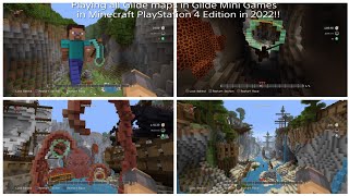 Playing all Glide Mini Game Maps in Minecraft PlayStation 4 Edition in 2022!!