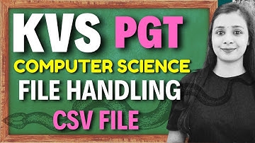 KVS PGT - Computer Science | Full CSV File in One Class| Lovejeet Arora #kvspgtcs #kvspgtip #kvs2025