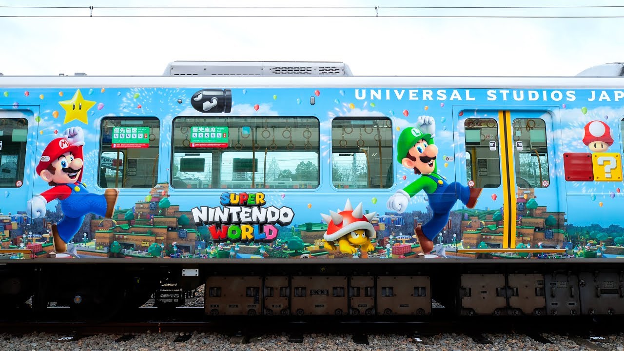 JRゆめ咲線・大阪環状線にスーパー・ニンテンドー・ワールドラッピング