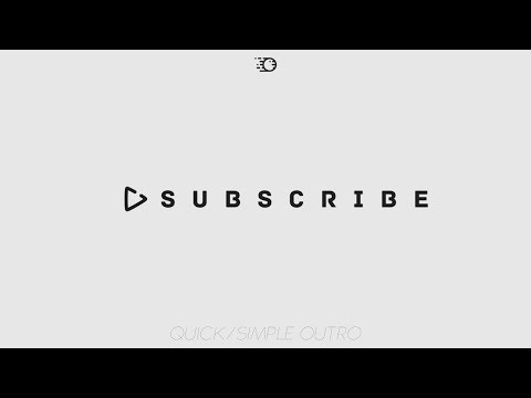 Quick/Simple 2D Outro Template - After Effects FREE Outro