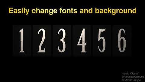 Flipping Clock - 3D counter with split flap / flip digit numbers - After Effects Project Files