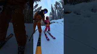 Keep the adventure moves going kiddo. #cute #fatherdaughter #skiing