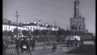 Сухарева башня, кадры инсталляции и кинохроники, Москва,1930