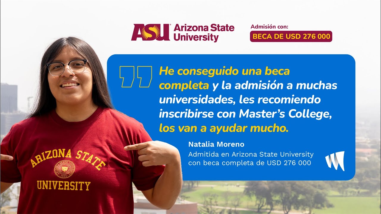 ¡Admitida en Arizona State University con BECA COMPLETA! 🏫🎉 - YouTube