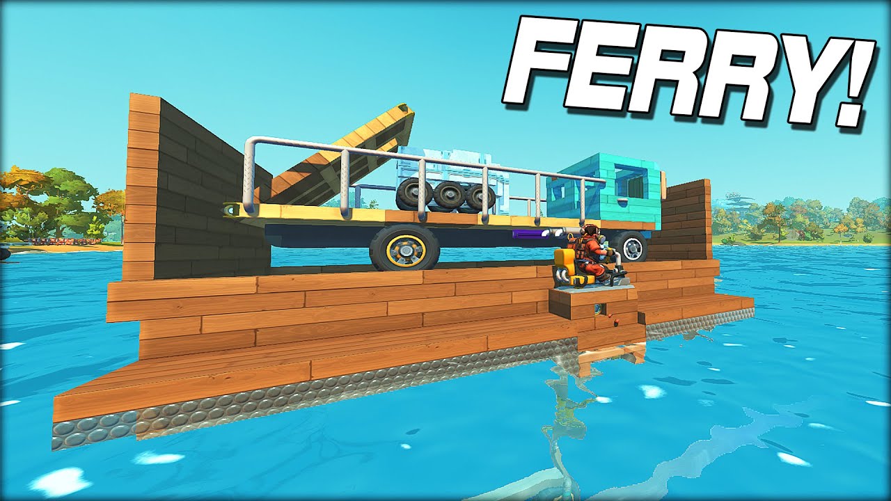 Мы построили паром для перевозки наших машин по воде! (Scrap Mechanic Co-op, эпизод 51)
