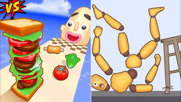 RAGDOLL BREAK vs SANDWICH RUNNER — Satisfying ASMR Gameplay Showdown on Android & iOS #gaming #games