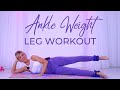 Pilates Leg &amp; Butt At Home Workout: Ankle Weights Optional!