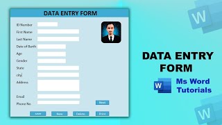 Create data entry form in Ms Word | Ms word