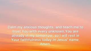 Don’t Worry About Tomorrow | Powerful Prayer Inspired by Matthew 6:34