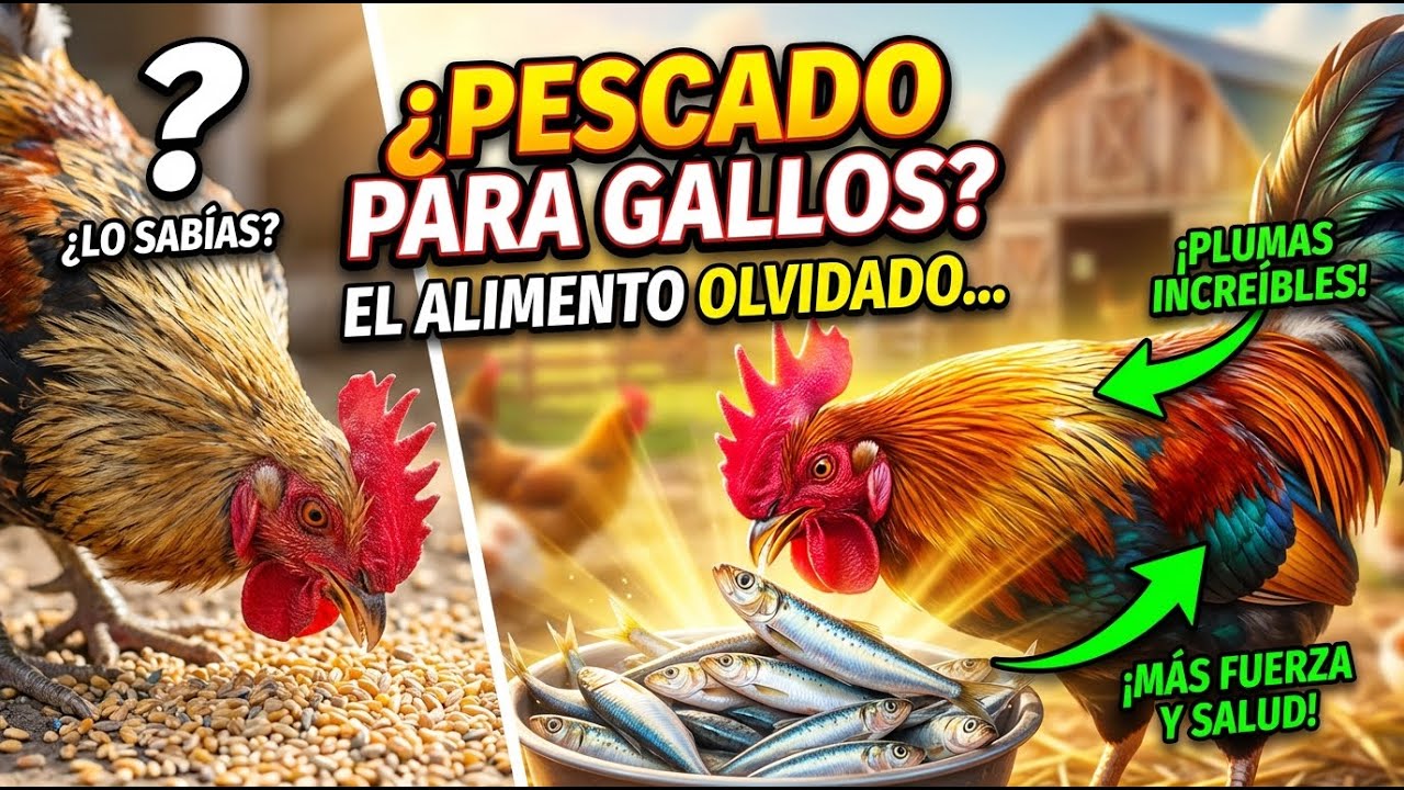 Pescado para gallos? El alimento olvidado que mejora pluma y fuerza