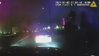 Suspect fires at LAPD officers with automatic weapon