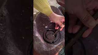 Rock drilling process shapes electric pot with precision #shorts #tool #stone