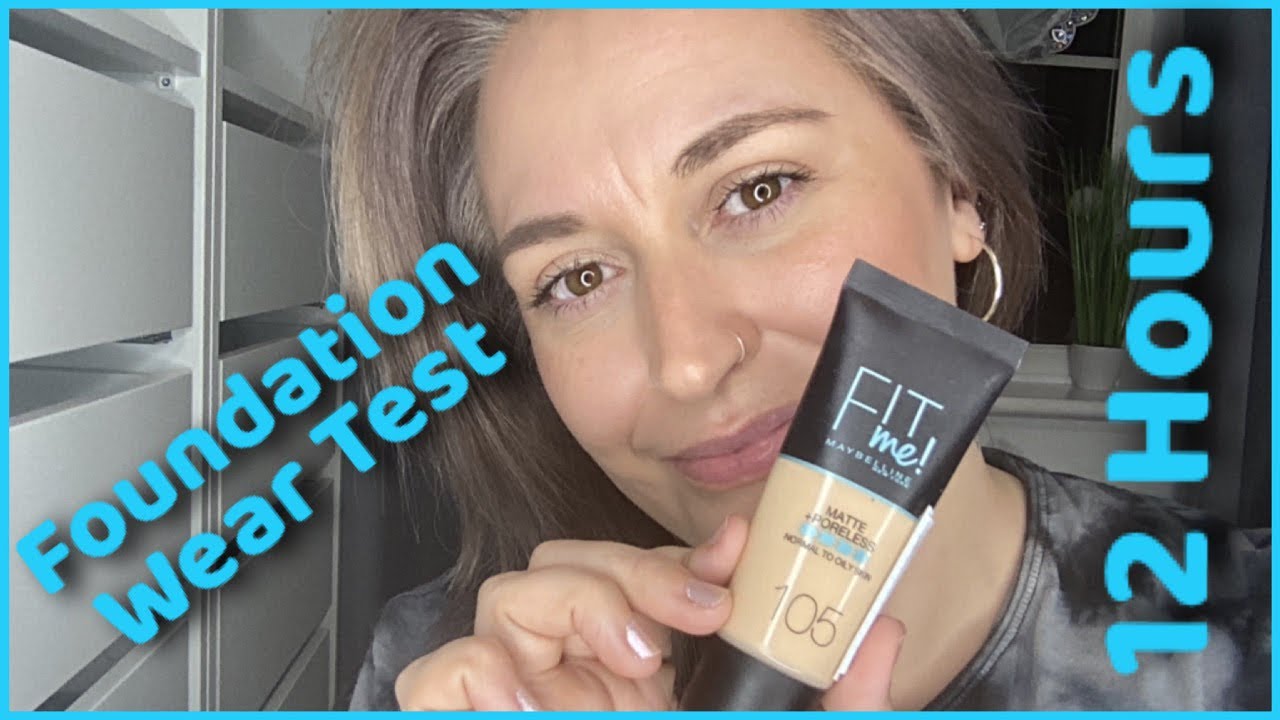 Maybelline FIT Me Matte & Poreless Liquid Foundation (Shade 105) / 12 hours  foundation wear test 