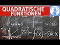 Lösen quadratischer Funktionen / Gleichungen - pq-Formel &amp; Mitternachtsformel mit Beispielen erklärt