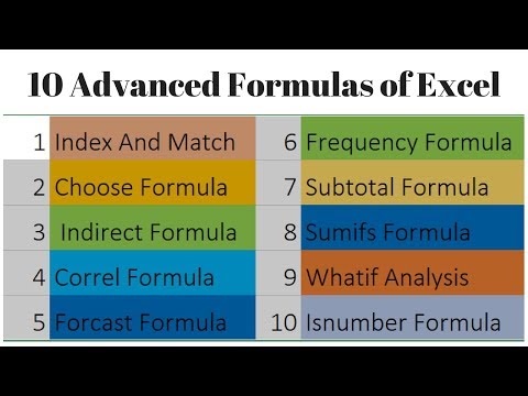 10 Advanced Excel Formula