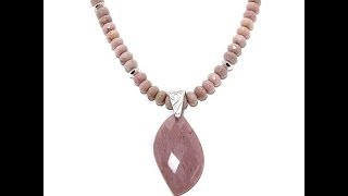 Jay King Ginger Flower Stone Pendant with 181/4" Necklace