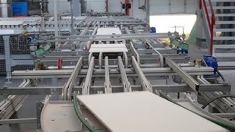 Ceramic Tiles On Conveyor Line Stock Video