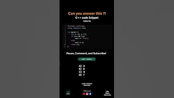 YOU THINK YOU KNOW C++? PROVE IT ! 💥 | Video 64 | #shorts
