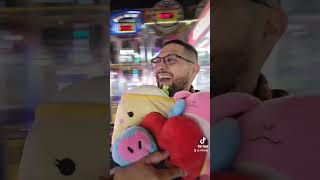 My dude was going through it at Round 1! 🤣 # shorts #arcade #clawmachine